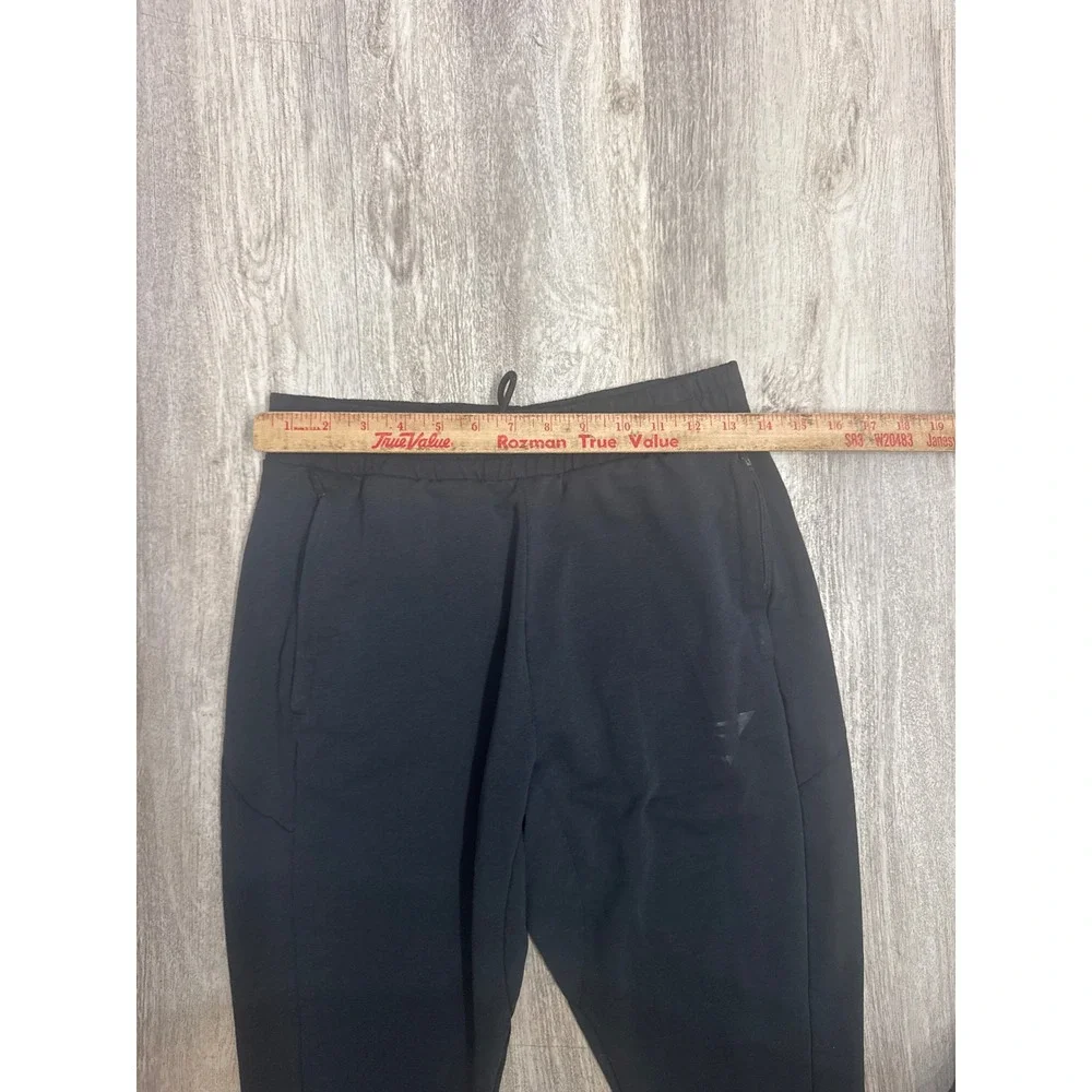 Gymshark Mens Black Tapered Joggers‎ Ankle Zip Sweatpants Small